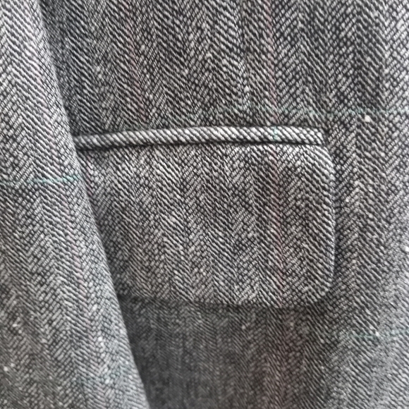 Vintage Burberry gray plaid oversized blazer - Picture 7 of 11